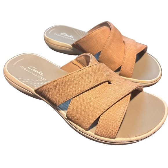 Clarks Breeze Grove Womens Size 7M Rose Synthetic Slide Sandals Shoes - Picture 1 of 5